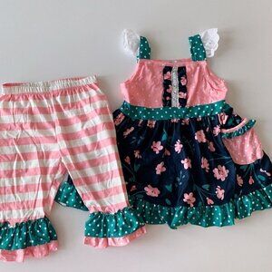 NEW Adorable Sweetness Girl Tunic And Capri Set 6 Years